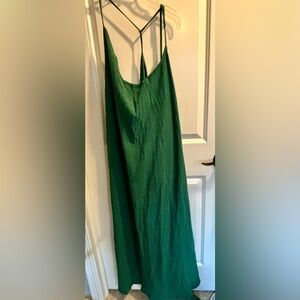 Free People Green Maxi Beach Wrap Dress